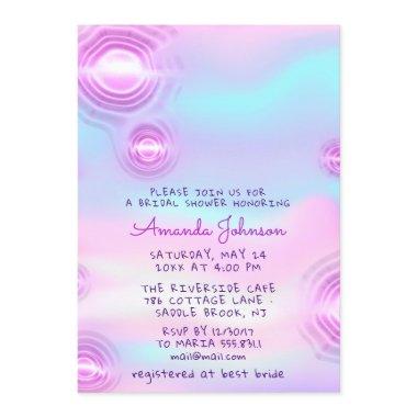 Sweet 16th Holograph Futuristic Unicorn Stars Invitations