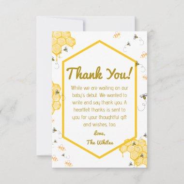 Sweet As Can Bee Baby Shower Thank You Invitations