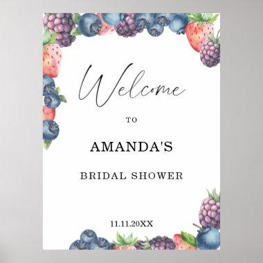 Sweet berries - bridal shower welcome sign