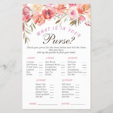 Sweet Blush Floral Double-Sided Bridal Shower Game