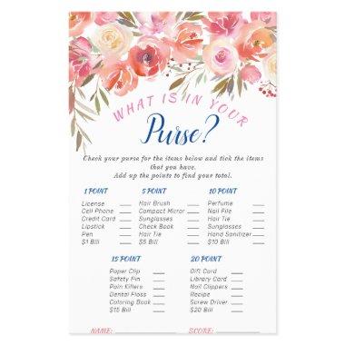Sweet Blush Floral Watercolor Bridal Game Flyer