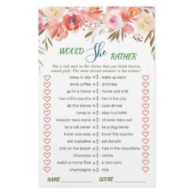 Sweet Blush Floral Watercolor  Game