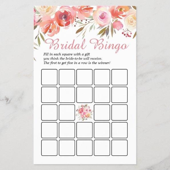 Sweet Blush Roses Double-Sided Bridal Shower Game