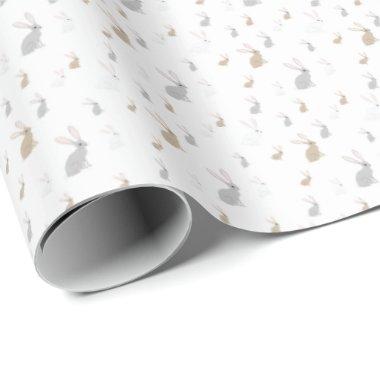 Sweet Bunnies-White Wrapping Paper