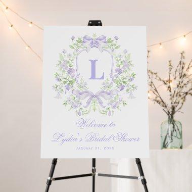 Sweet Crest w/ Lavender Bows  Welcome Foam Board