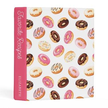 Sweet Donut Pattern | Recipe Book Mini Binder