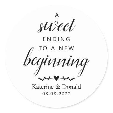 Sweet Ending To A New Beginning Classic Round Sti Classic Round Sticker
