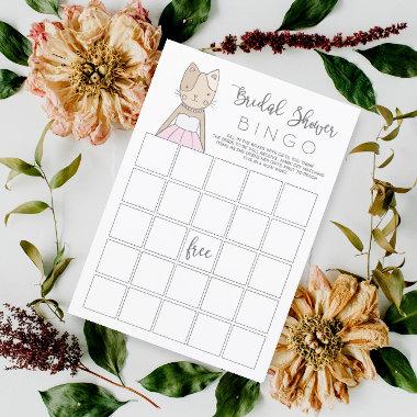 Sweet Kitty Bridal Shower Bingo Game Invitations