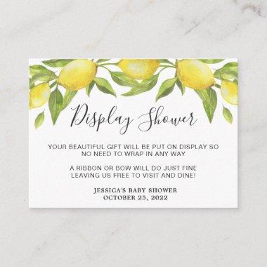 Sweet Lemons & Greenery Display Shower Invitations
