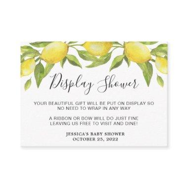 Sweet Lemons & Greenery Display Shower Invitations