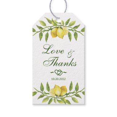 Sweet Lemons & Greenery Gift Favor Tag Thank You
