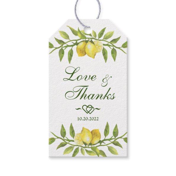 Sweet Lemons & Greenery Gift Favor Tag Thank You