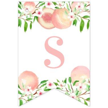 Sweet Little Peach Baby or  Party Bunting Flags