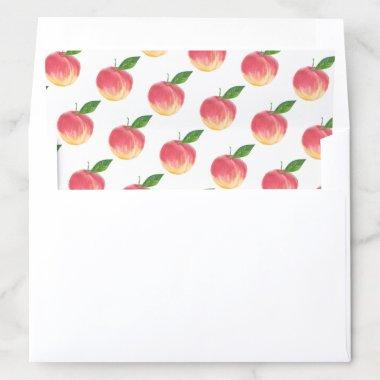 Sweet Little Watercolor Peach Patterned Envelope Liner
