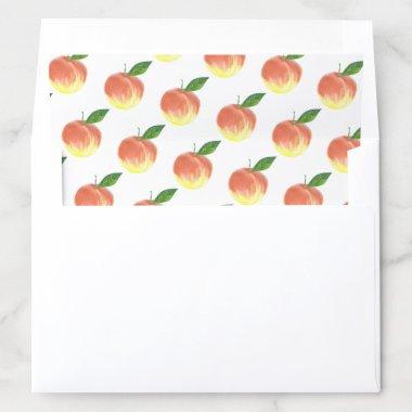 Sweet Little Watercolor Peach Patterned Envelope Liner