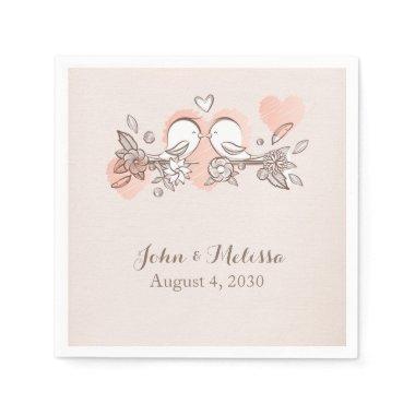 Sweet Love Birds Paper Napkins