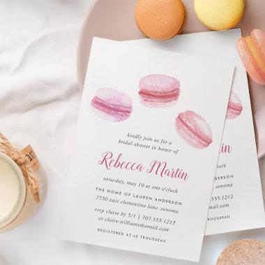Sweet Love | Pink Macaron Bridal Shower Invitations