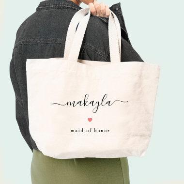Sweet Name Editable Color Bridal Party Tote Bag