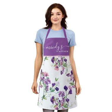 Sweet Pea All-Over Print Apron