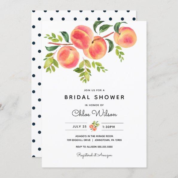 Sweet Peaches Bridal Shower Invitations