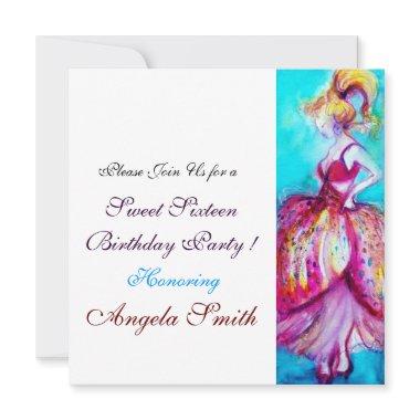 SWEET SIXTEEN PARTY red pink blue turquase white