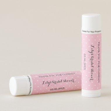 Sweet Thank you Bridal Shower Pink and White Dots Lip Balm