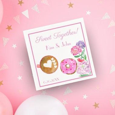 Sweet Together Pink Donut With Latte Napkins