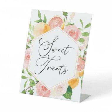 Sweet Treats Pink Citrus Fruit Pedestal Sign