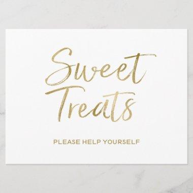 "Sweet Treats" Sign | Stylish Gold Lettered Invitations
