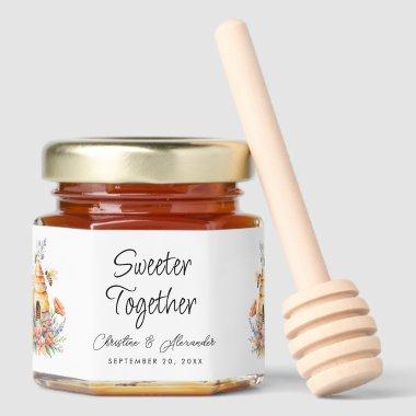 Sweeter Together Wedding bride groom farm Honey Jar Favors