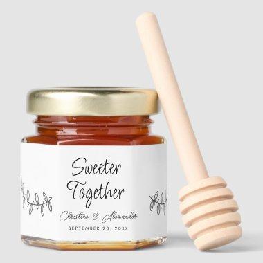 Sweeter Together Wedding bride groom farm Honey Jar Favors