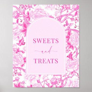 Sweets & Treats Fuchsia Chinoiserie Bridal Sign