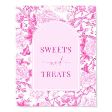 Sweets & Treats Fuchsia Chinoiserie Bridal Sign