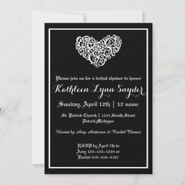 Swirly Heart Wedding - Bridal Shower Invitations