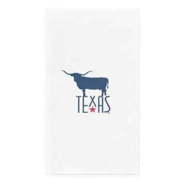 Symbols of Texas, Longhorn, navy Paper Guest Towels