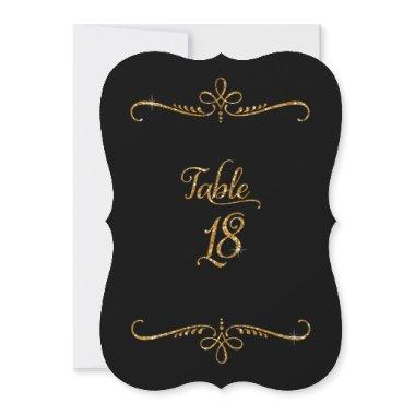 Table Number 18, Fancy Script Lettering Receptions