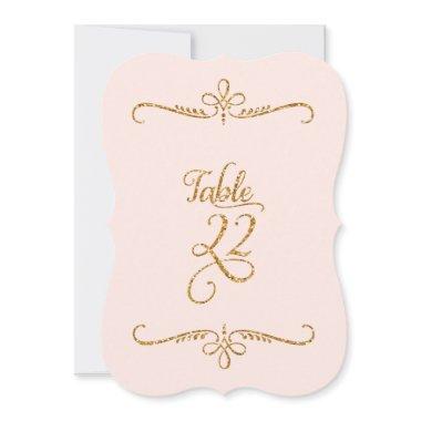 Table Number 22, Fancy Script Lettering Receptions