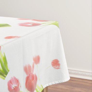 Tablecloth spring Retro pink tulip flower