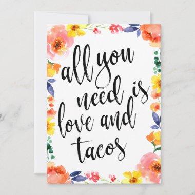 Taco bar affordable boho floral sign