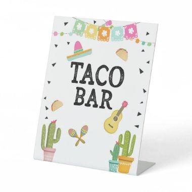 Taco Bar Mexican Food Cactus Fiesta Table Sign