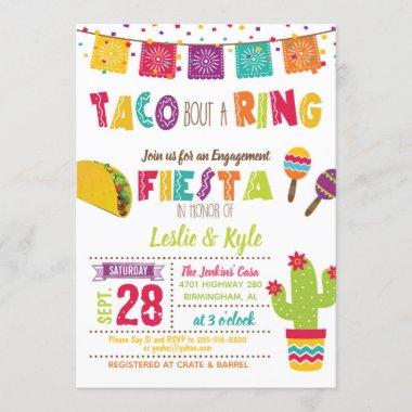 Taco Bout a Ring - Engagment/Couples Shower White Invitations