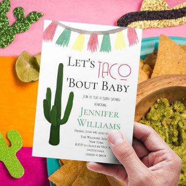Taco Bout Baby Mexican Cactus Fiesta Baby Shower Invitations