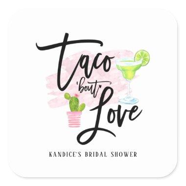 Taco Bout Love Bridal Shower Square Sticker