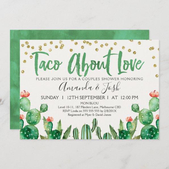 Taco Bout Love Cactus Bridal Shower Invitations