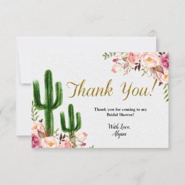 Taco bout love Cactus Bridal Shower Thank You Invitations