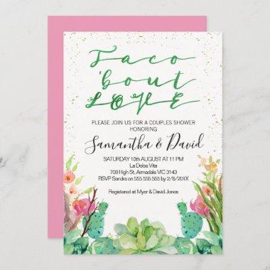 Taco ''bout Love Cactus Couples Shower Invitations
