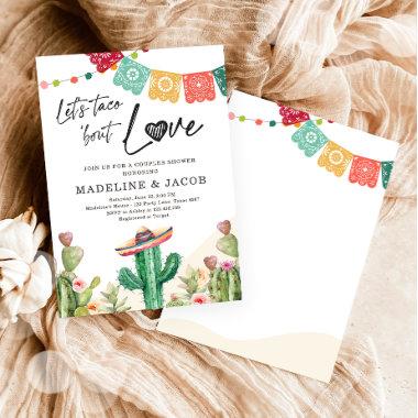 Taco Bout Love Cactus Fiesta Couples Shower Invitations