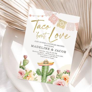 Taco Bout Love Cactus Fiesta Couples Shower Pink Invitations