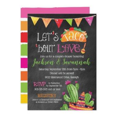 Taco bout Love - Chalkboard Bridal Invitations