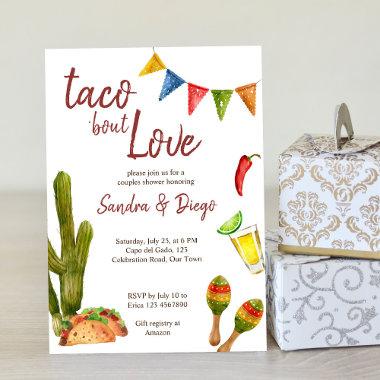 Taco bout love couples shower Mexican fiesta Invitations